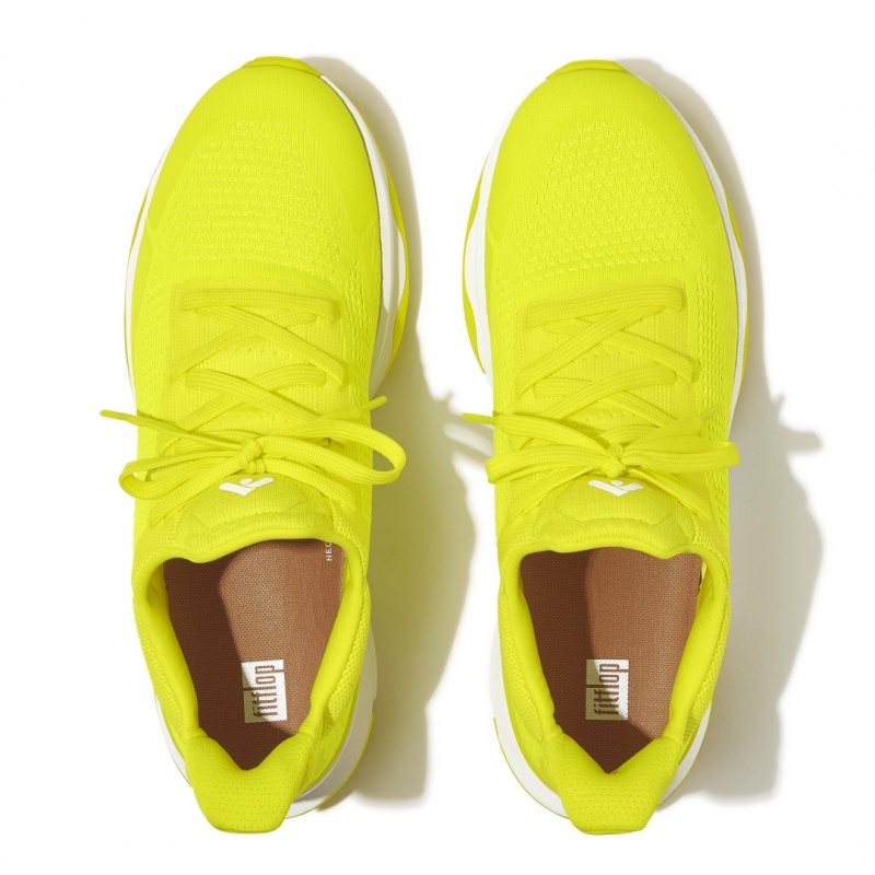 Yellow Fitflop Vitamin-Ffx Polyester Knit Lycra Tpu Men's Sneakers | PH-2470LJRVY