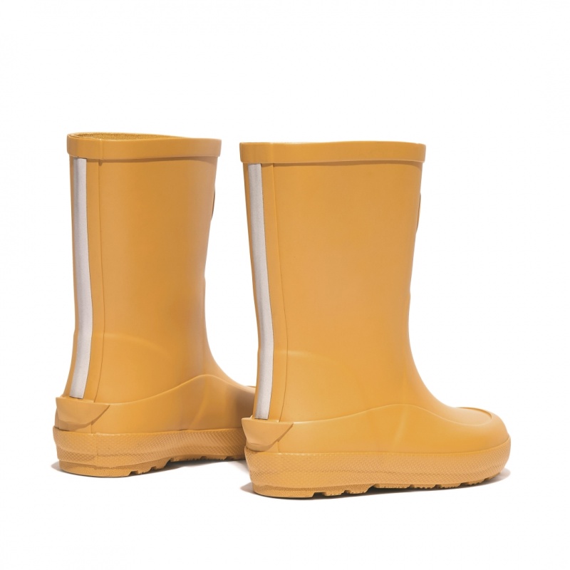 Yellow Fitflop Wonderwelly Natural Rubber Mix Kids' Rain Boots | PH-7692EPRBZ