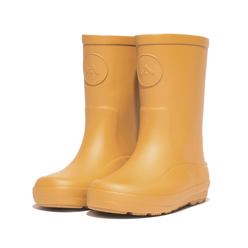 Yellow Fitflop Wonderwelly Natural Rubber Mix Kids' Rain Boots | PH-7692EPRBZ